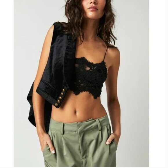 FREE PEOPLE NWT FP One Athena Bralette / Black - XS - Picture 2 of 4